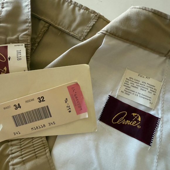 Arnie Palmer The Putter Pants Classic Beige Stretch Waist Lightweight 34 x 32 - Picture 5 of 8